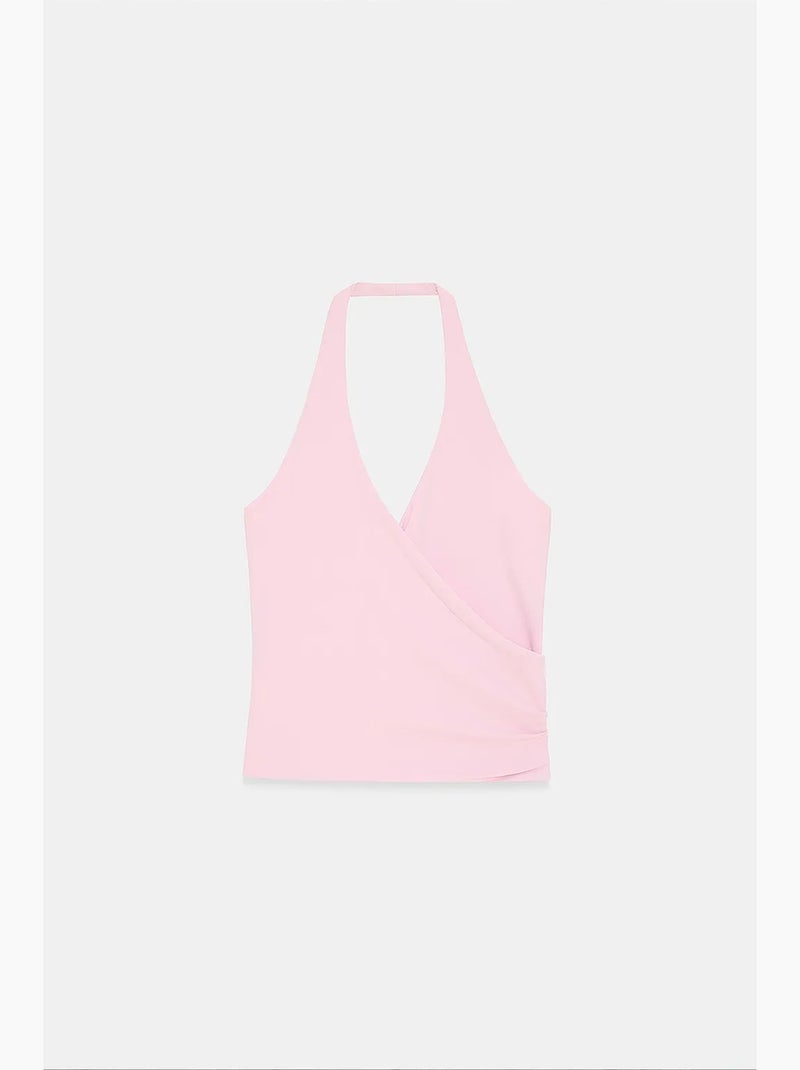 Camiseta sin mangas de nailon y elastano dilvin Rosa almendra - Kiabi