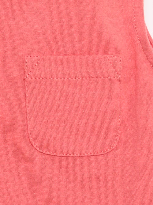 Camiseta sin mangas de punto de algodón con bolsillo en el pecho - Kiabi