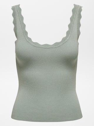 Camiseta sin mangas de punto de canalé 'JDY'