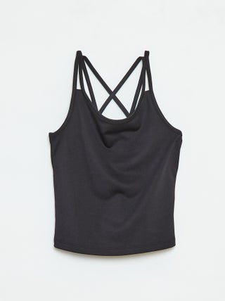 Camiseta sin mangas de tejido elástico