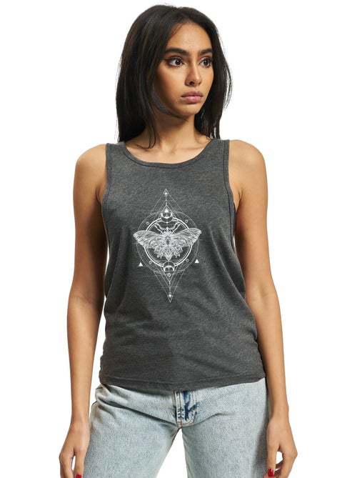 Camiseta sin mangas diseño polilla para mujer - mister tee - Kiabi Camiseta sin mangas diseño polilla para mujer - mister tee - Kiabi
