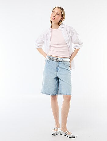 Camiseta sin mangas en canalé