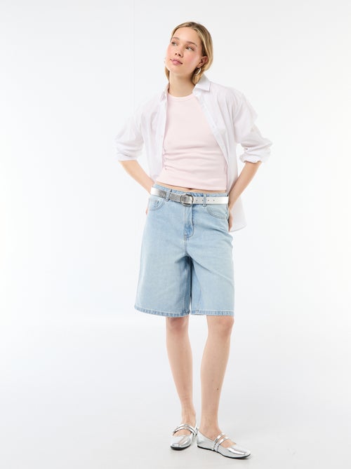 Camiseta sin mangas en canalé - Kiabi