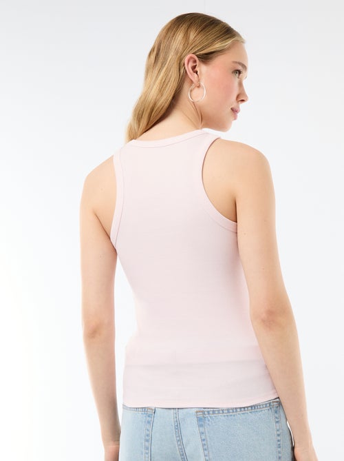 Camiseta sin mangas en canalé - Kiabi