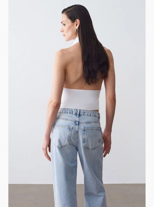 Camiseta sin mangas entallada con escote drapeado dilvin - Kiabi