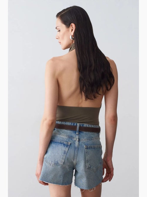 Camiseta sin mangas entallada con escote drapeado dilvin - Kiabi
