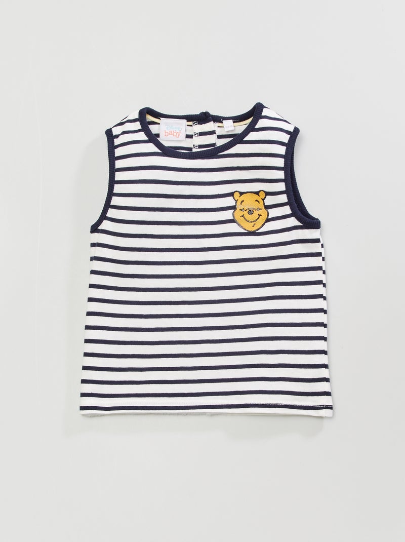 Camiseta sin mangas estampada AZUL - Kiabi