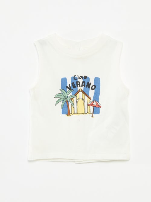 Camiseta sin mangas estampada - Kiabi