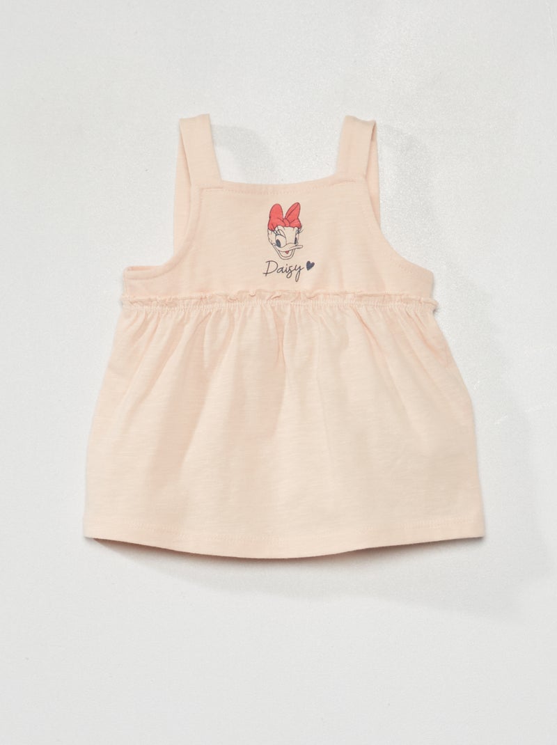 Camiseta sin mangas estampada 'Daisy' ROSA - Kiabi