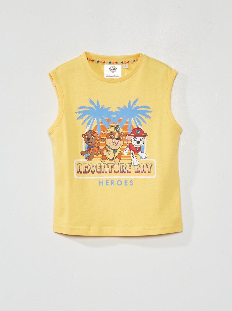 Camiseta sin mangas estampada 'La Patrulla Canina' amarillo - Kiabi