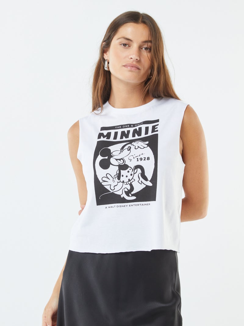 Camiseta sin mangas estampada 'Minnie' Blanco - Kiabi