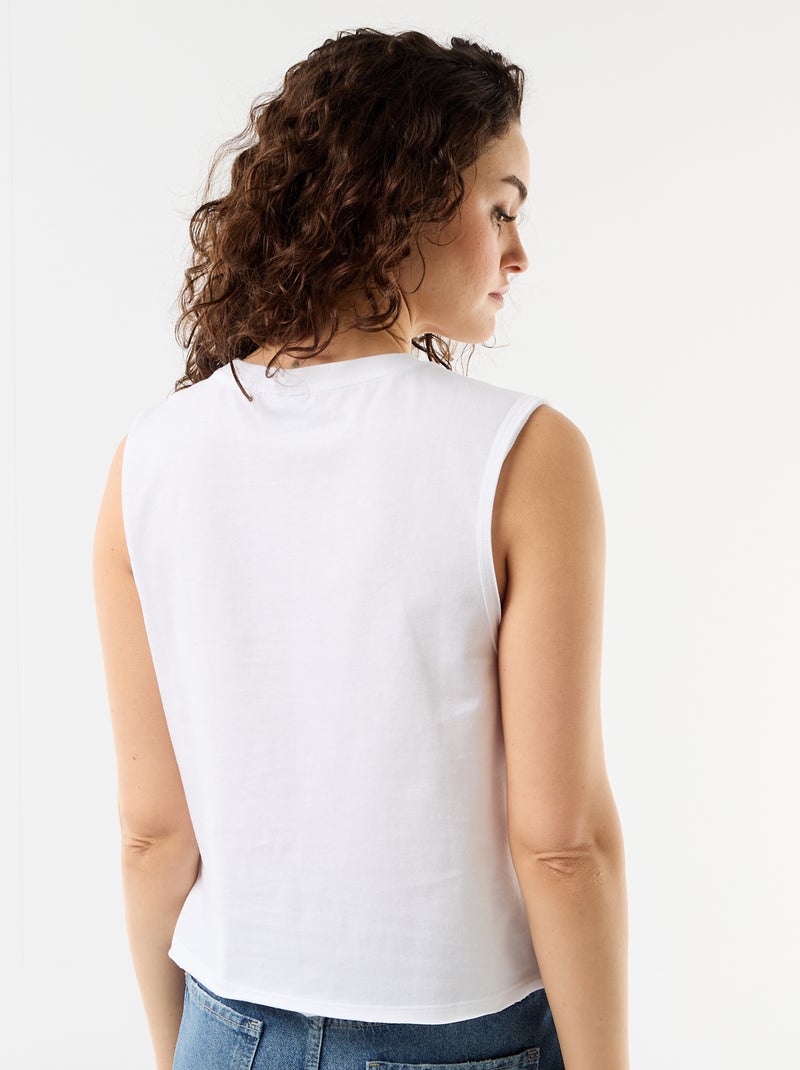 Camiseta sin mangas estampada 'Nirvana' Blanco - Kiabi