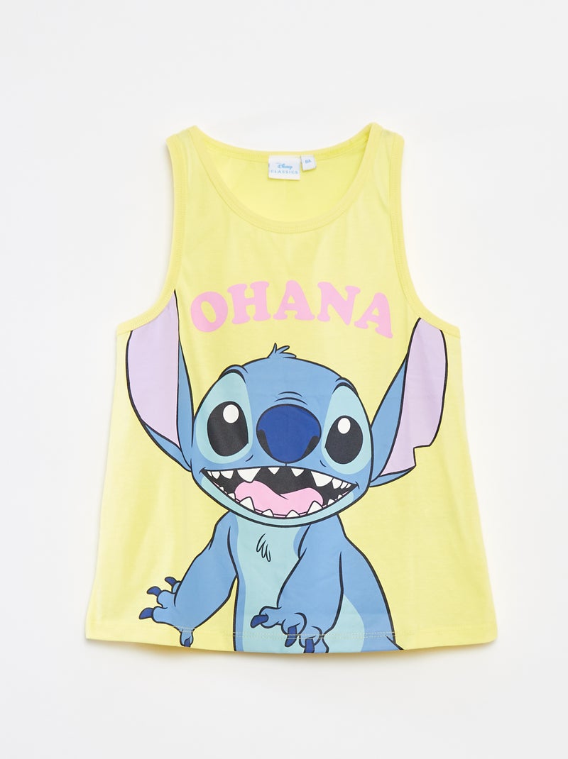 Camiseta sin mangas estampada 'Stitch' AMARILLO - Kiabi