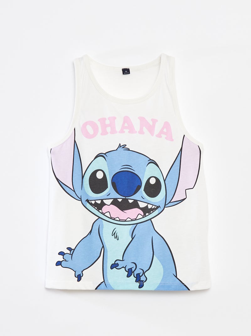 Camiseta sin mangas estampada 'Stitch' BLANCO - Kiabi