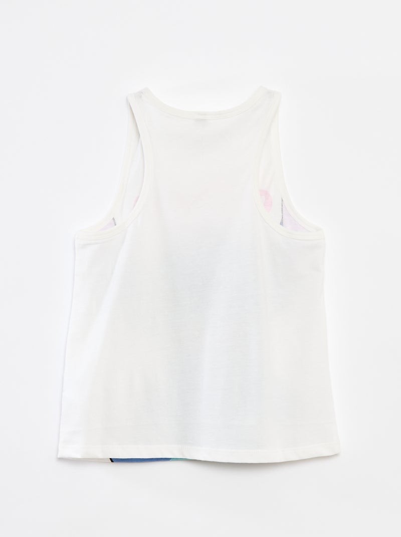 Camiseta sin mangas estampada 'Stitch' BLANCO - Kiabi