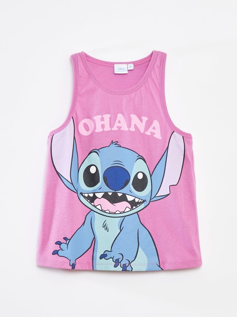 Camiseta sin mangas estampada 'Stitch' Purpura - Kiabi