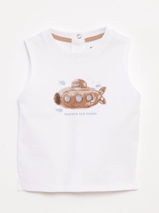 Camiseta sin mangas estampada 'submarino'