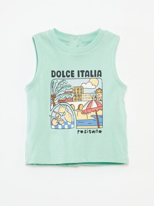 Camiseta sin mangas estampada - Kiabi
