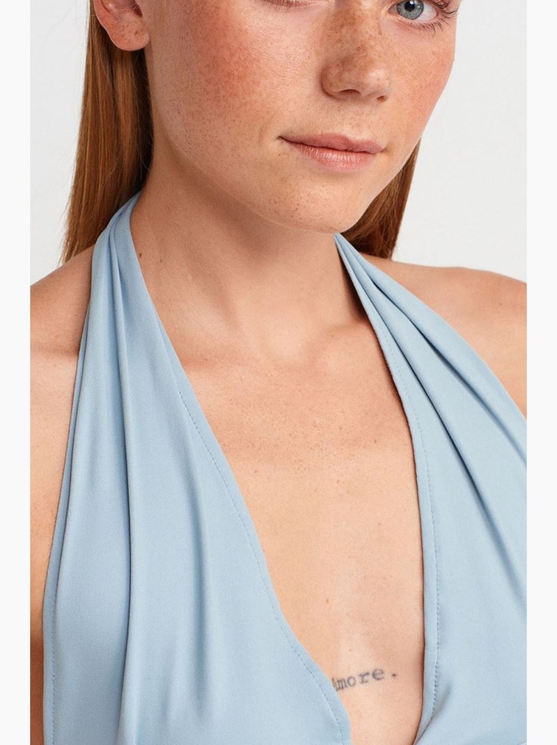 Camiseta sin mangas halter dilvin Azul cielo - Kiabi