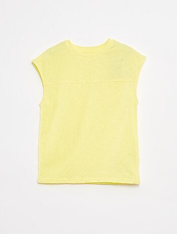 Camiseta sin mangas holgada con detalle en el pecho