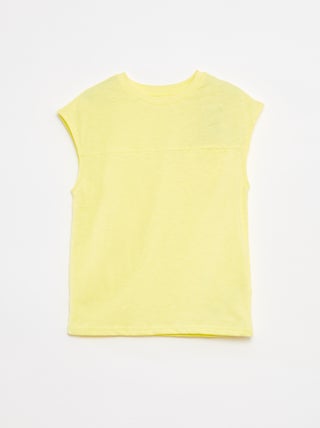 Camiseta sin mangas holgada con detalle en el pecho