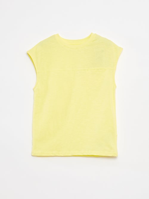 Camiseta sin mangas holgada con detalle en el pecho - Kiabi