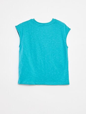 Camiseta sin mangas holgada con detalle en el pecho