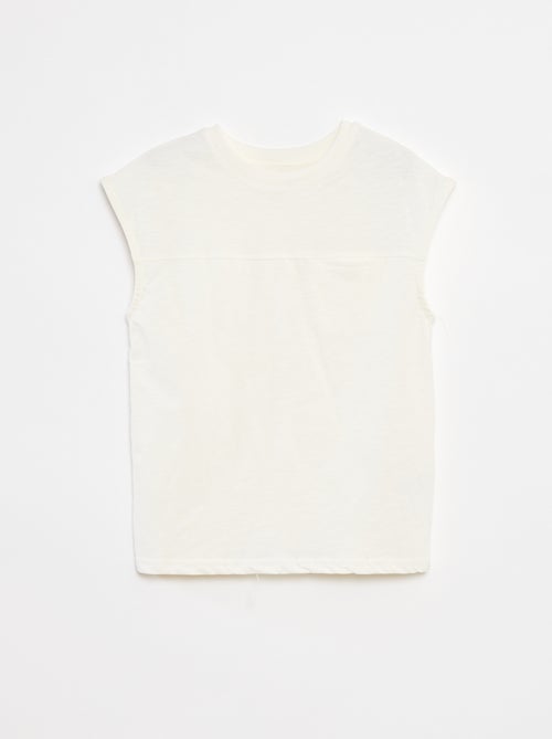 Camiseta sin mangas holgada con detalle en el pecho - Kiabi