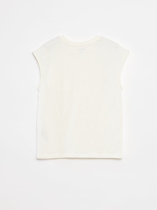 Camiseta sin mangas holgada con detalle en el pecho - Kiabi