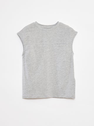 Camiseta sin mangas holgada con detalle en el pecho