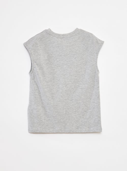 Camiseta sin mangas holgada con detalle en el pecho - Kiabi