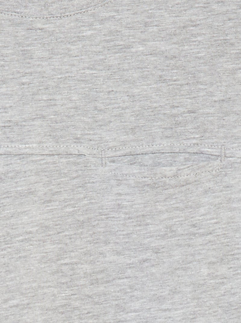 Camiseta sin mangas holgada con detalle en el pecho GRIS - Kiabi