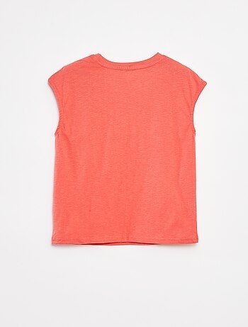 Camiseta sin mangas holgada con detalle en el pecho