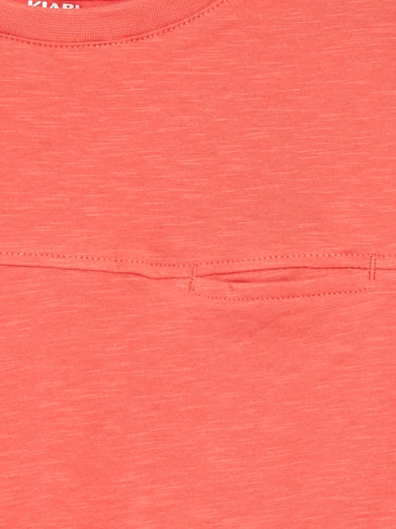 Camiseta sin mangas holgada con detalle en el pecho NARANJA - Kiabi