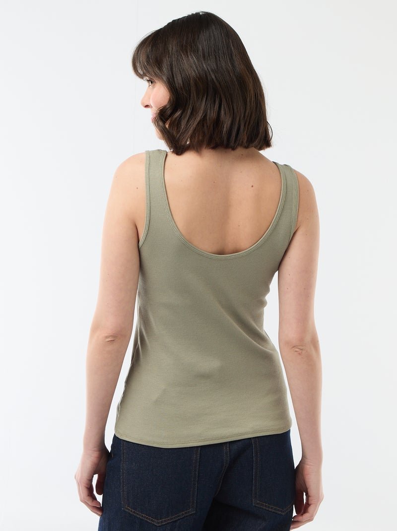 Camiseta sin mangas Kaki - Kiabi