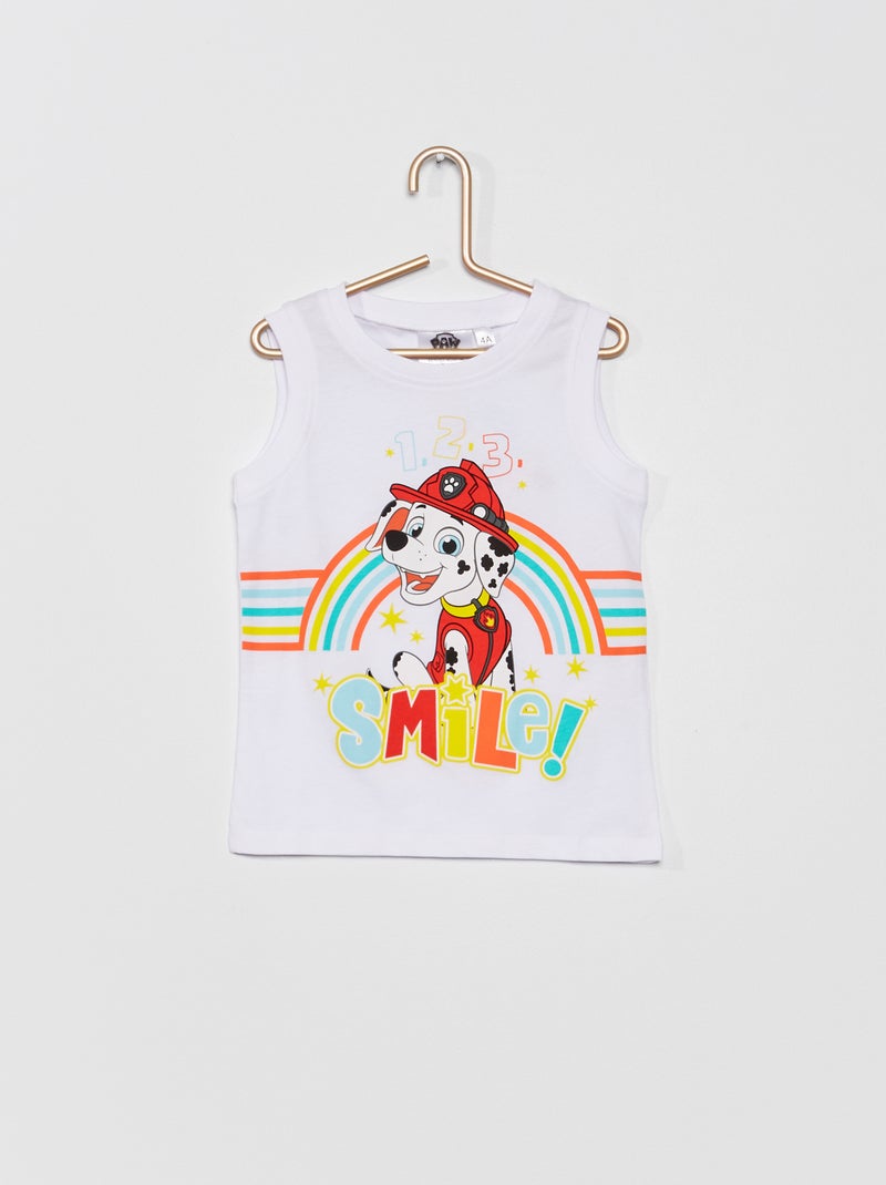 Camiseta sin mangas 'La Patrulla Canina' blanco - Kiabi