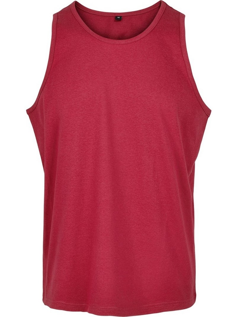 Camiseta sin mangas lisos para hombre - build your brand Burdeos - Kiabi