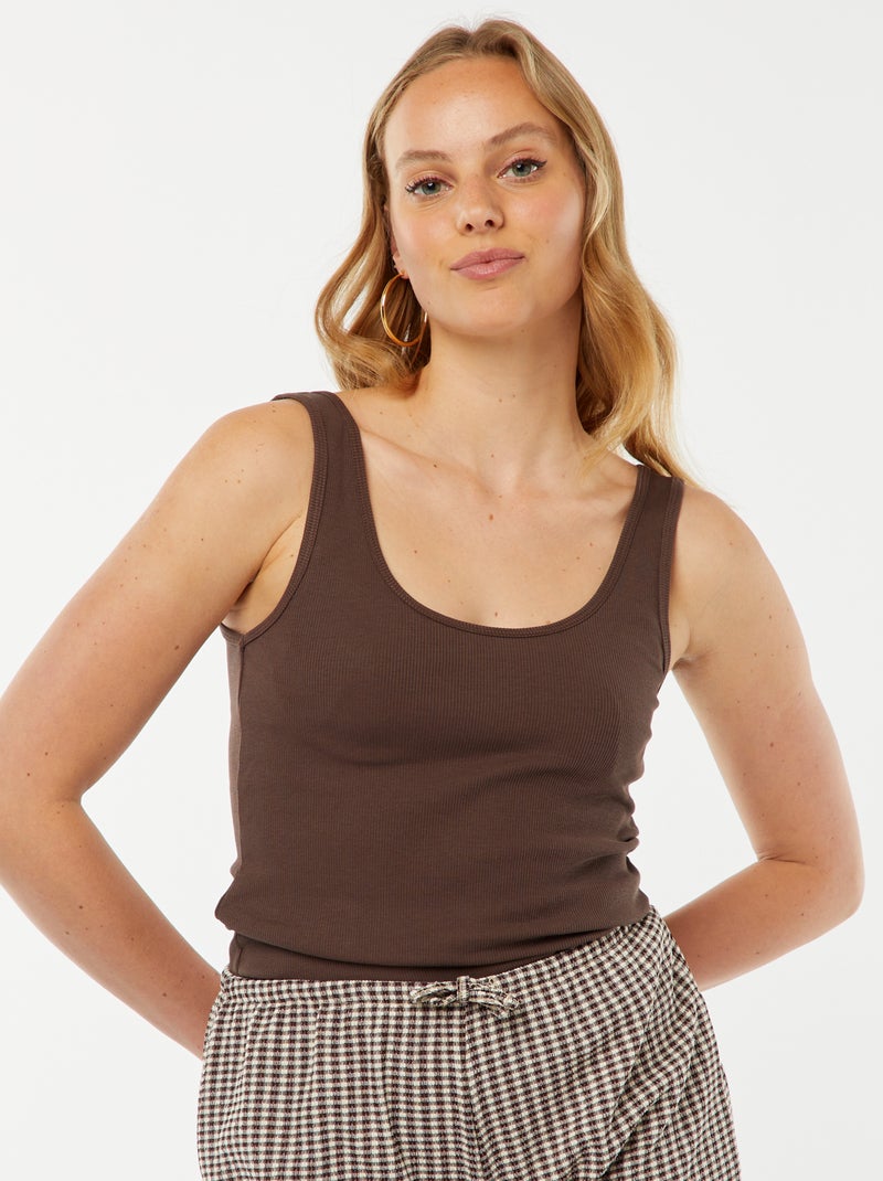 Camiseta sin mangas Marron - Kiabi