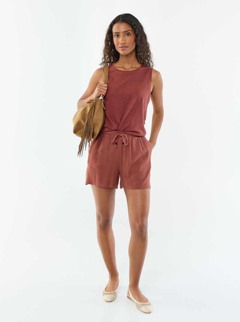 Camiseta sin mangas Marron - Kiabi