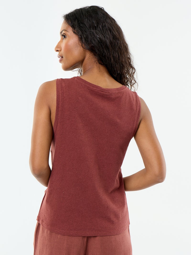 Camiseta sin mangas Marron - Kiabi