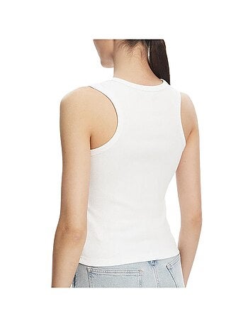 Camiseta sin mangas turquesa para mujer Calvin Klein Jeans Label