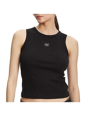 Camiseta sin mangas turquesa para mujer Calvin Klein Jeans Label