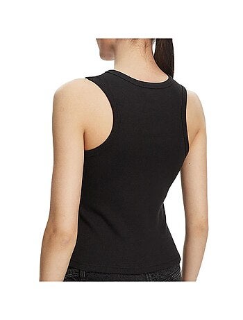 Camiseta sin mangas turquesa para mujer Calvin Klein Jeans Label