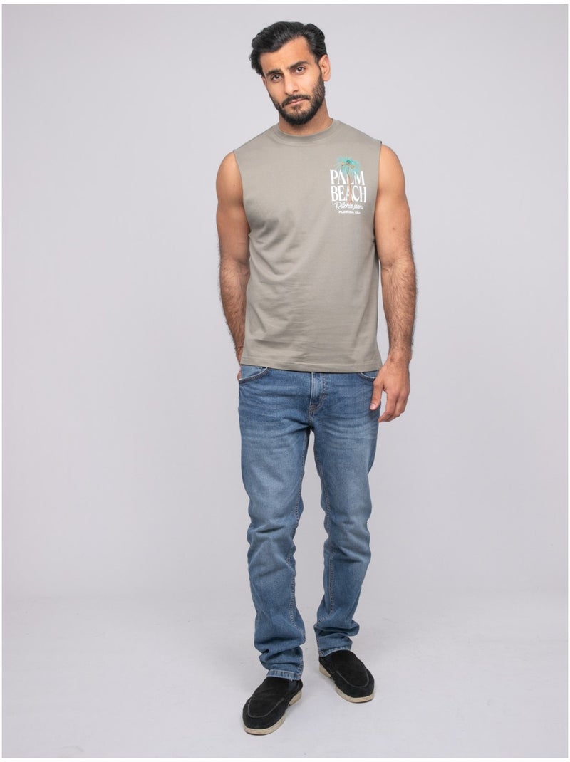 Camiseta sin mangas NALPATE Caqui - Kiabi