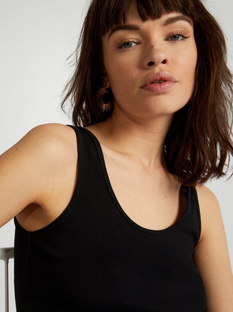 Camiseta sin mangas negro - Kiabi