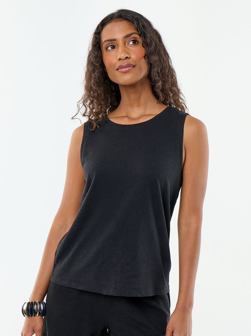 Camiseta sin mangas Negro - Kiabi
