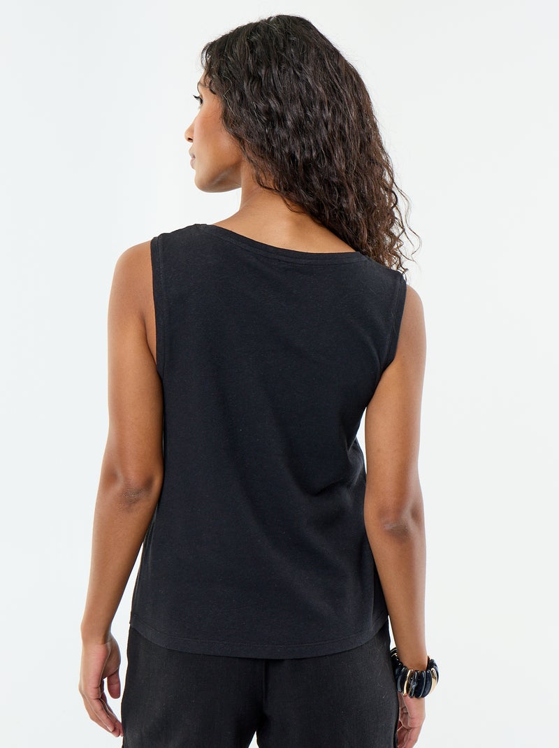 Camiseta sin mangas Negro - Kiabi