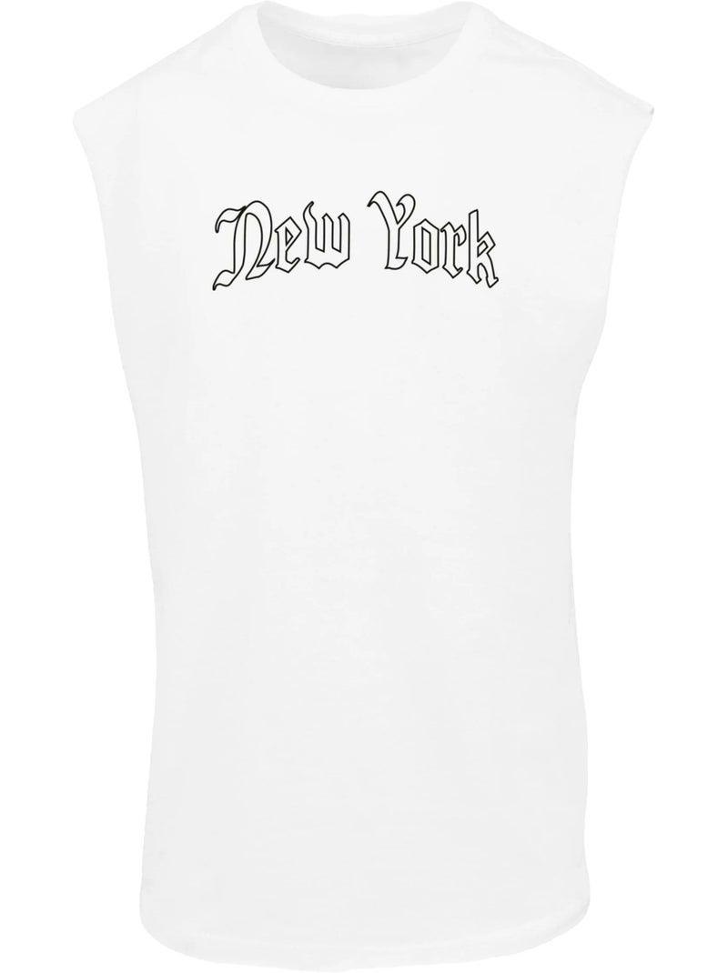 Camiseta sin mangas new york wording sin mangas para hombre - mister tee Blanco - Kiabi