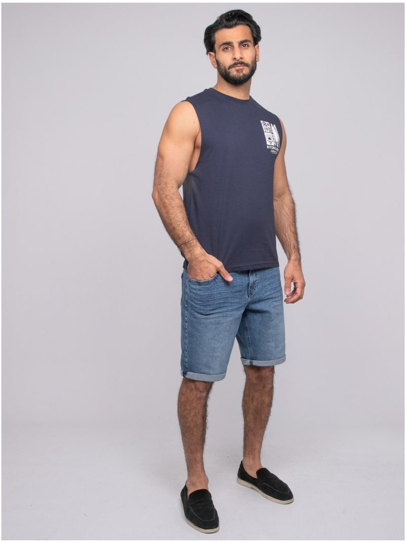 Camiseta sin mangas NIPOLYTE Azul marino - Kiabi