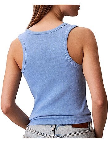 Camiseta sin mangas para mujer calvin klein jeans con etiqueta tejida